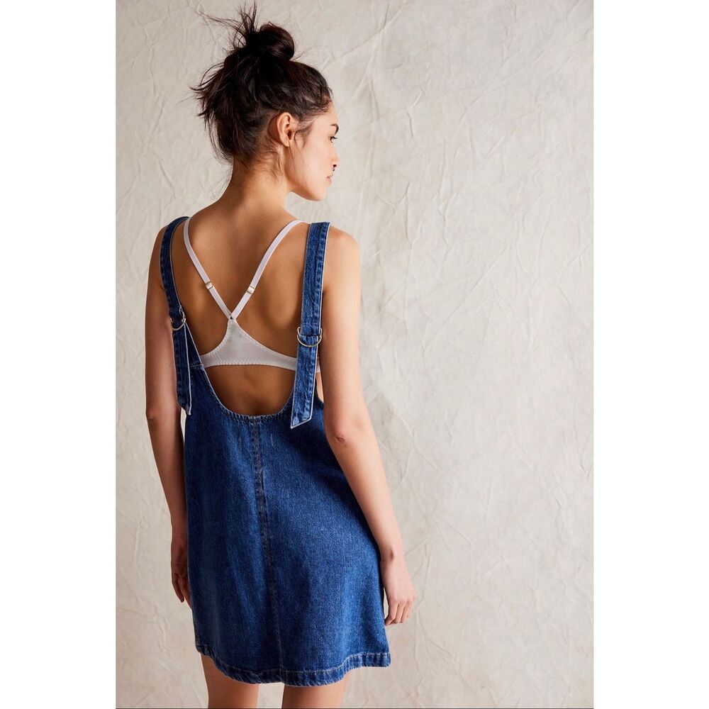 Free People We The Free High Roller Skirtall Sapphire Blue Size XS - Picture 2 of 6